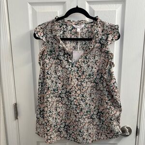 NWT Women's LAUREN CONRAD Floral Sleeveless Top - Sassy! Size XXL